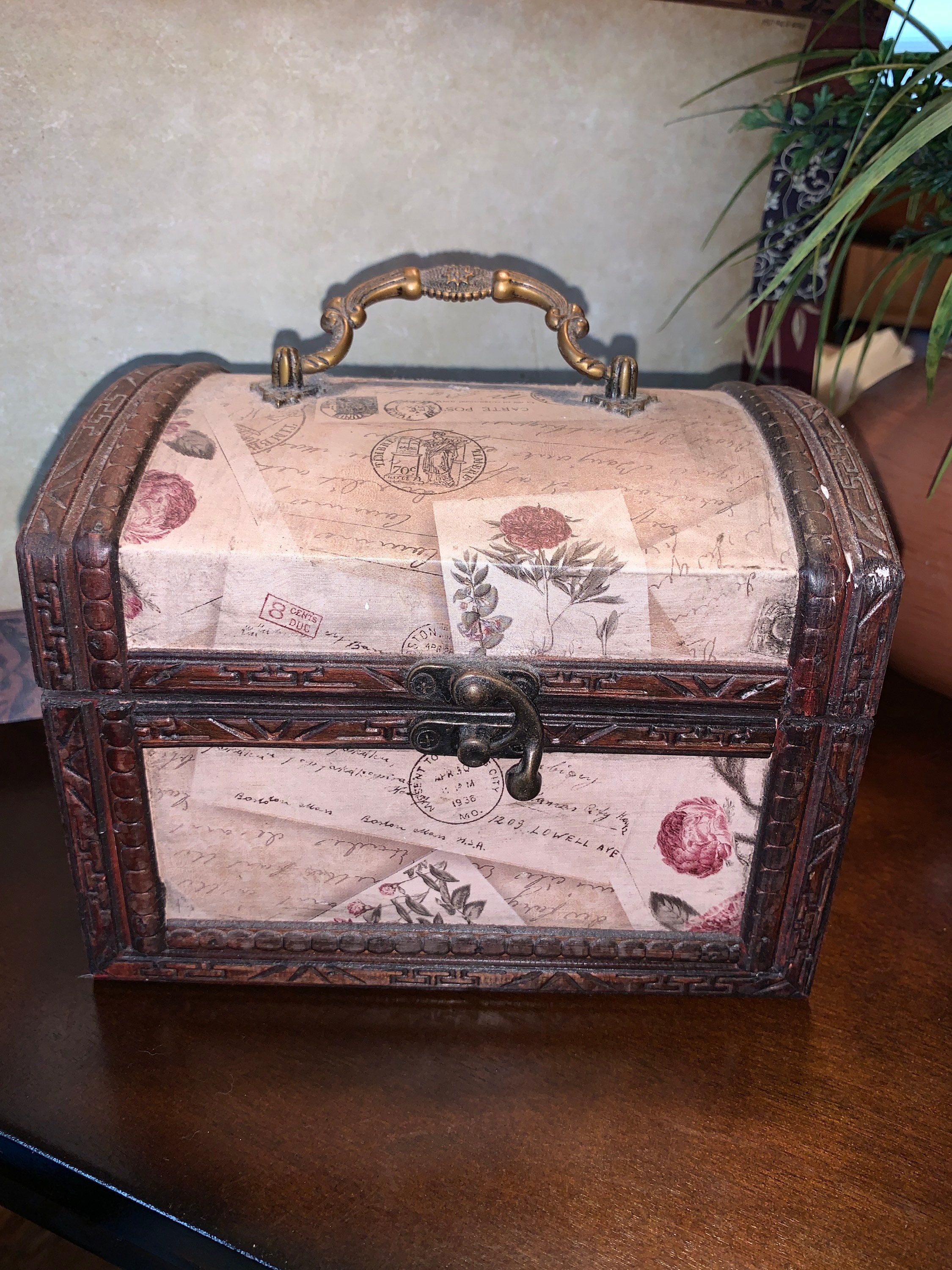 Hobby Lobby Rose Pattern Wooden Nesting Box Lot 5 Etsy