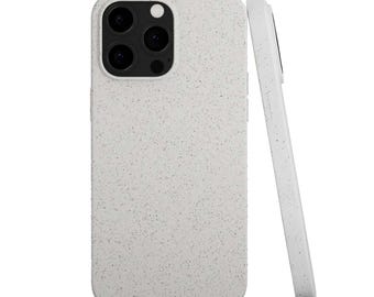 Shungite iPhone Case, EMF Protection, Anti-Radiation, Beige Silicone Cover