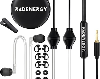 Airtube EMF Free Headphones, 3D Sound, Mic, 3.5mm Jack