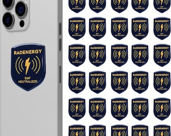 RadEnergy EMF Neutralizer Stickers – EMF Blocker & Shield for Phones, Laptops, Tablets, WiFi Devices, Home Office Protection