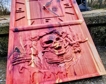 Skeleton Middle Finger Clock CNC Files - Funny Flipping the Bird Wall Clock .C2D Toolpaths - Carbide Create Digital Download Instant 3d
