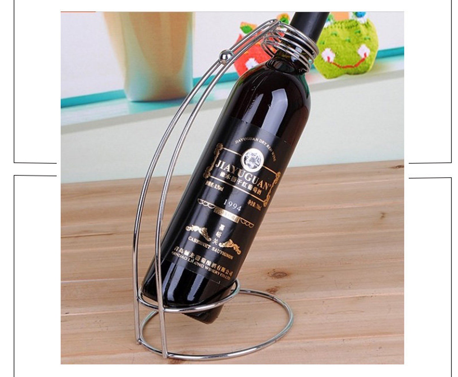 Wine Bottle Holder/curved Wine Rack/modern Counter Top Stand Elegant