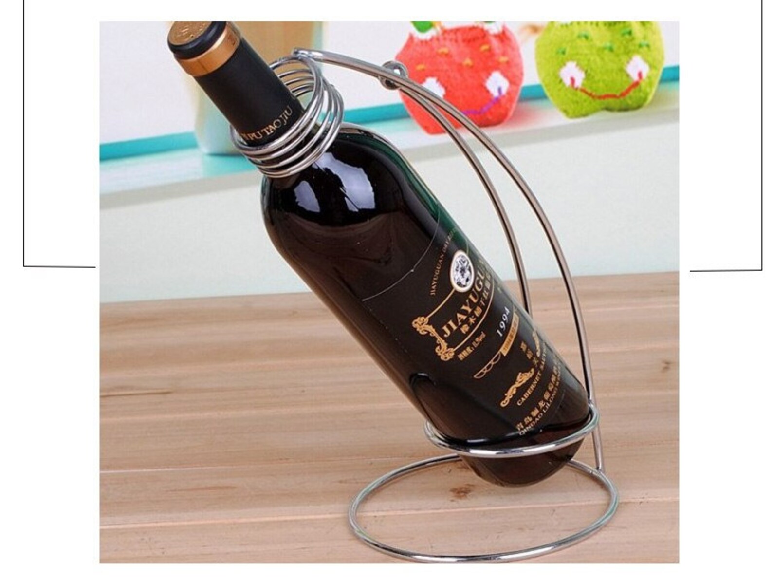 Wine Bottle Holder/curved Wine Rack/modern Counter Top Stand Elegant