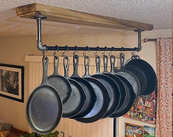 2" Thick Walnut Pot Rack