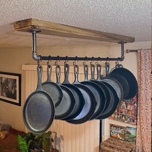 2" Thick Walnut Pot Rack