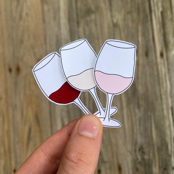 Wine Glass Sticker // Mom Sticker // Wine // Girls Night // Fun Sticker // Rose // Moscato // Red Wine // Cute Sticker // College // Girly