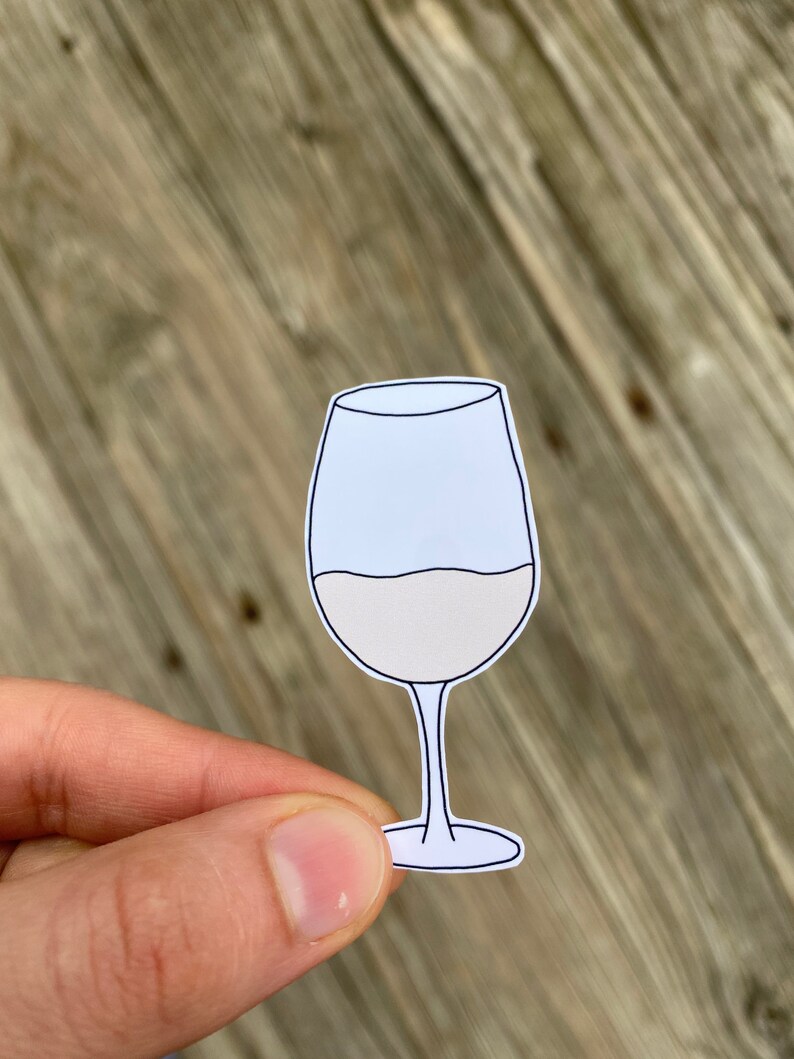 Wine Glass Sticker // Mom Sticker // Wine // Girls Night // Fun Sticker // Rose // Moscato // Red Wine // Cute Sticker // College // Girly White