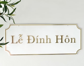 Signo de boda vietnamita, Le Dinh Hon, Le Vu Quy, decoración de la ceremonia del té