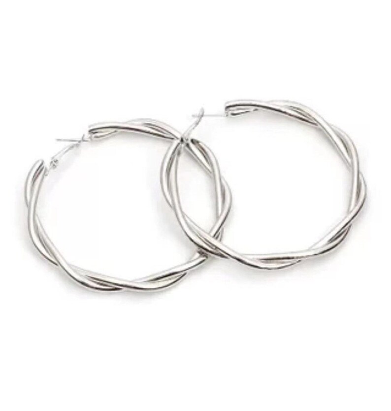 Oversize 1 Pair ear stud earring Metal with 925 Silver Photo Travel Party Fashion Large Simple Earrings Video Super High Quality