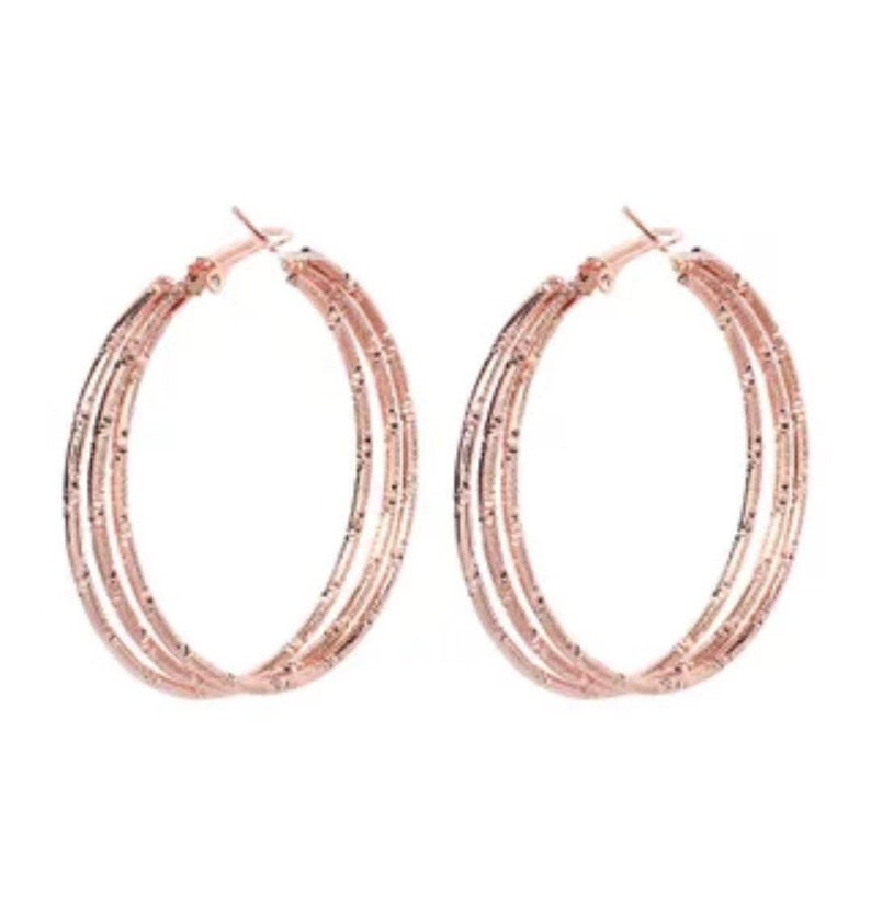 Oversize 1 Pair ear stud earring Metal with 925 Silver Photo Travel Party Fashion Large Simple Earrings Video Super High Quality