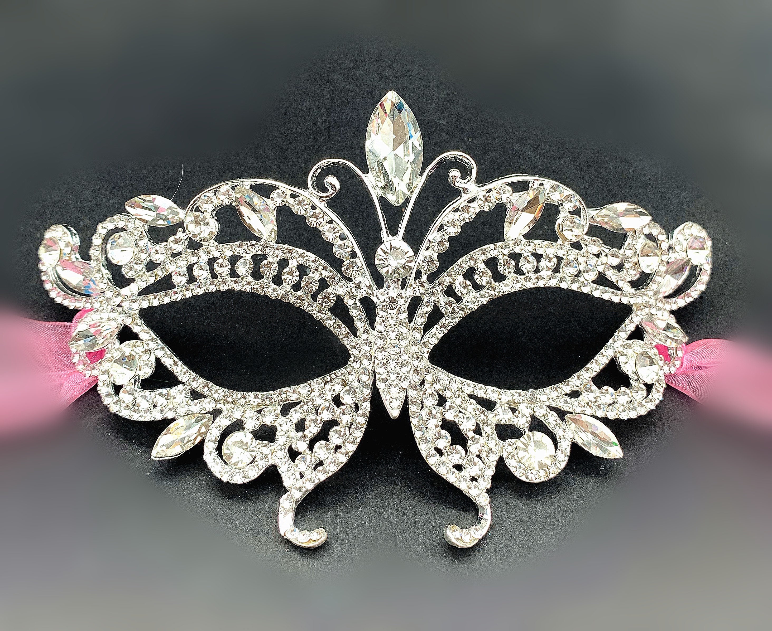 New Rhinestone Masquerade Mask Butterfly Mask Mardi Gras Party Etsy