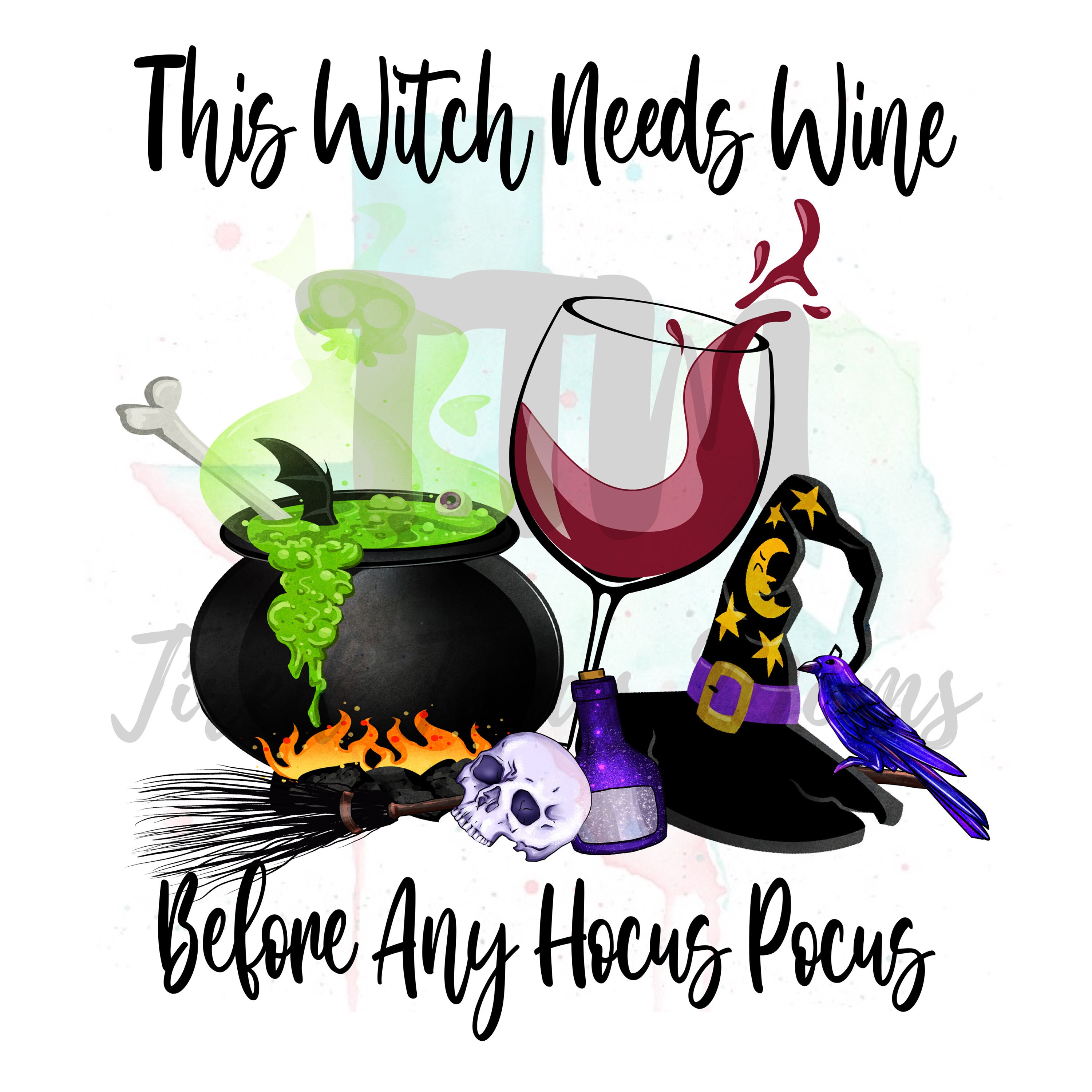 This witch needs wine before any hocus pocus sublimation Etsy