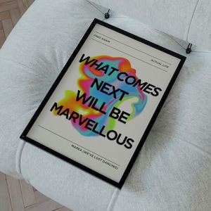 Fred nochmal gesegnete Madonna inspiriertes Poster - Wir haben Lost Dancing Typografie Lyric Wand Kunst Dekor House Disco Musik