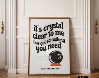 Ben Hemsley inspired 'Crystal Clear' Home Decor Print | Festival Ibiza DJ Set House Techno Music | Various Sizes A4-A0 | Worldwide Shipping