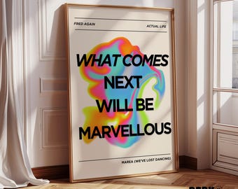 Fred Again Blessed Madonna Inspired Poster - We've Lost Dancing Typography Lyric Wall Art Decor House Disco Music