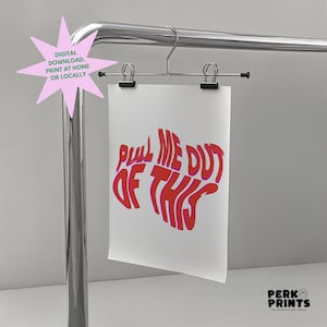 Pull Me Out of This inspiriert von Fred nochmal .. und Delilah | Digitaler Download | Tatsächliche Lebensdauer USB | Disco Typografie Lyrik Geschenk EDM Disco House