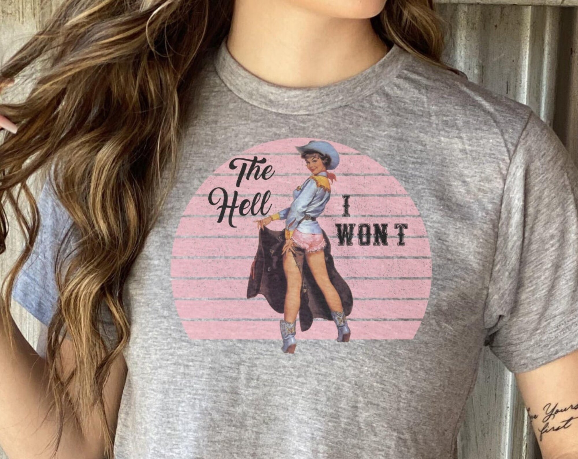 The Hell I Won't Sassy Kitschy Retro 50s Housewife T-Shirt