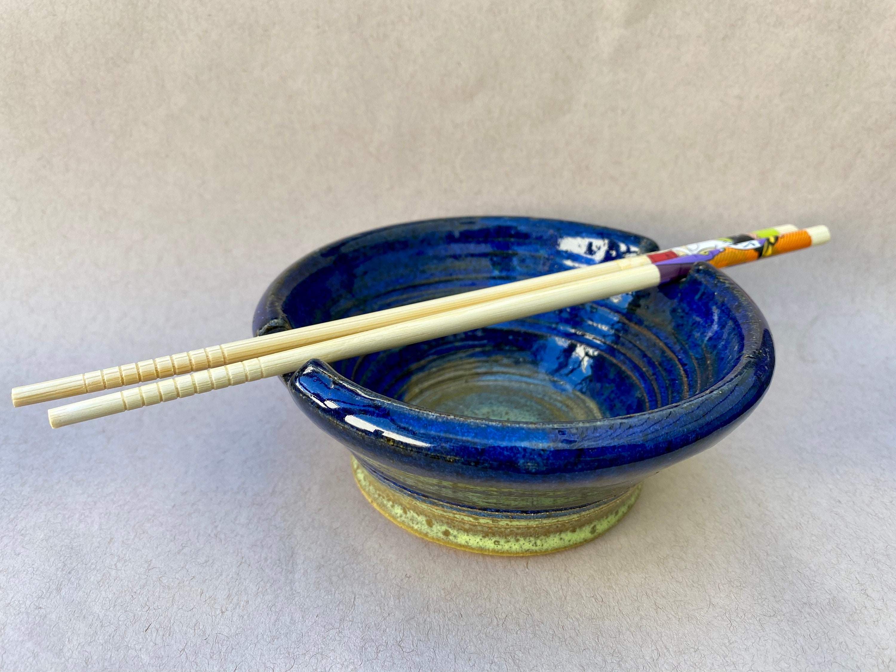Noodle Bowl With Chopsticks Holder Japanese Style Etsy