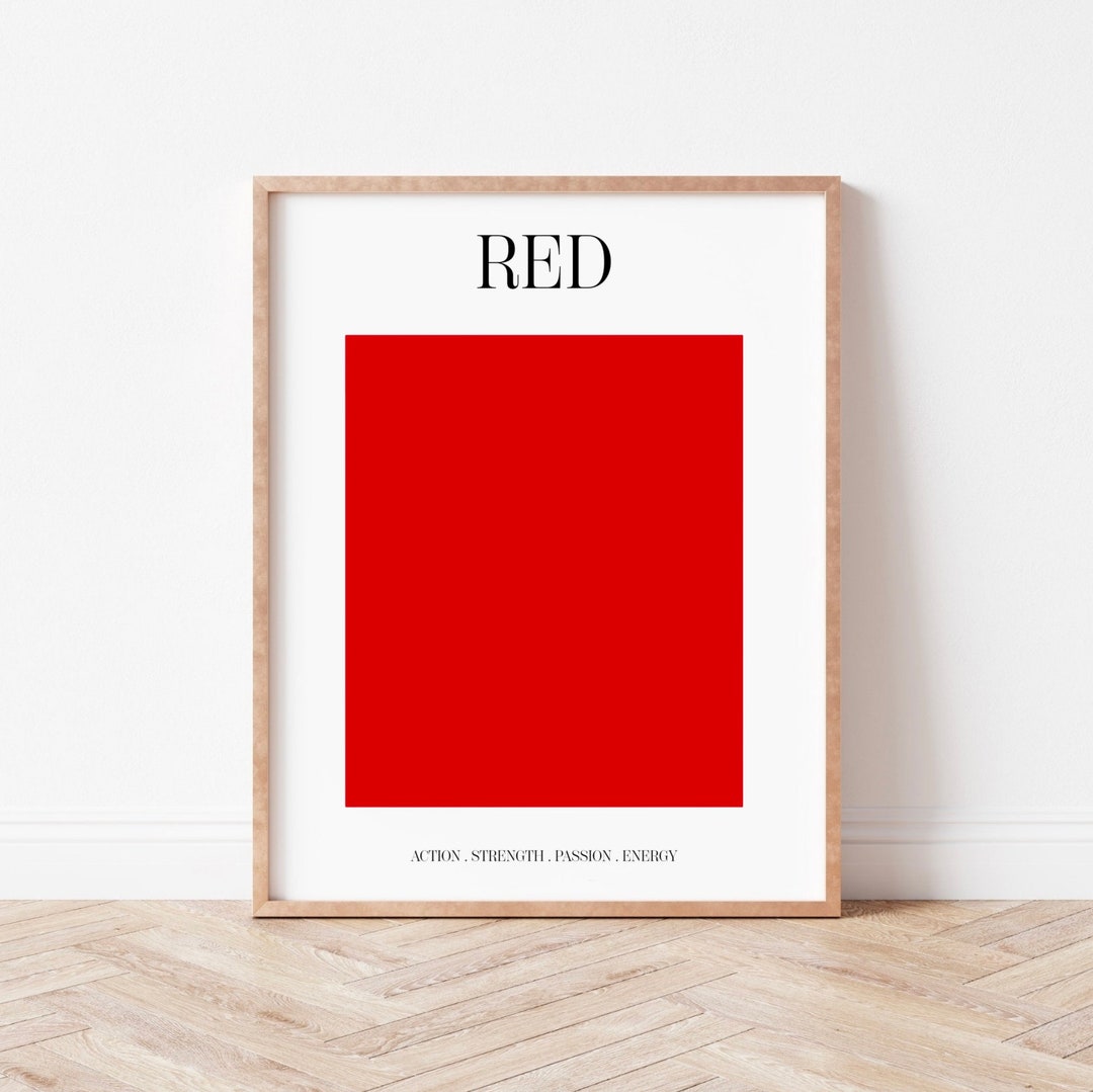 Red Color Meaning Art Print Digital Download Printable Etsy