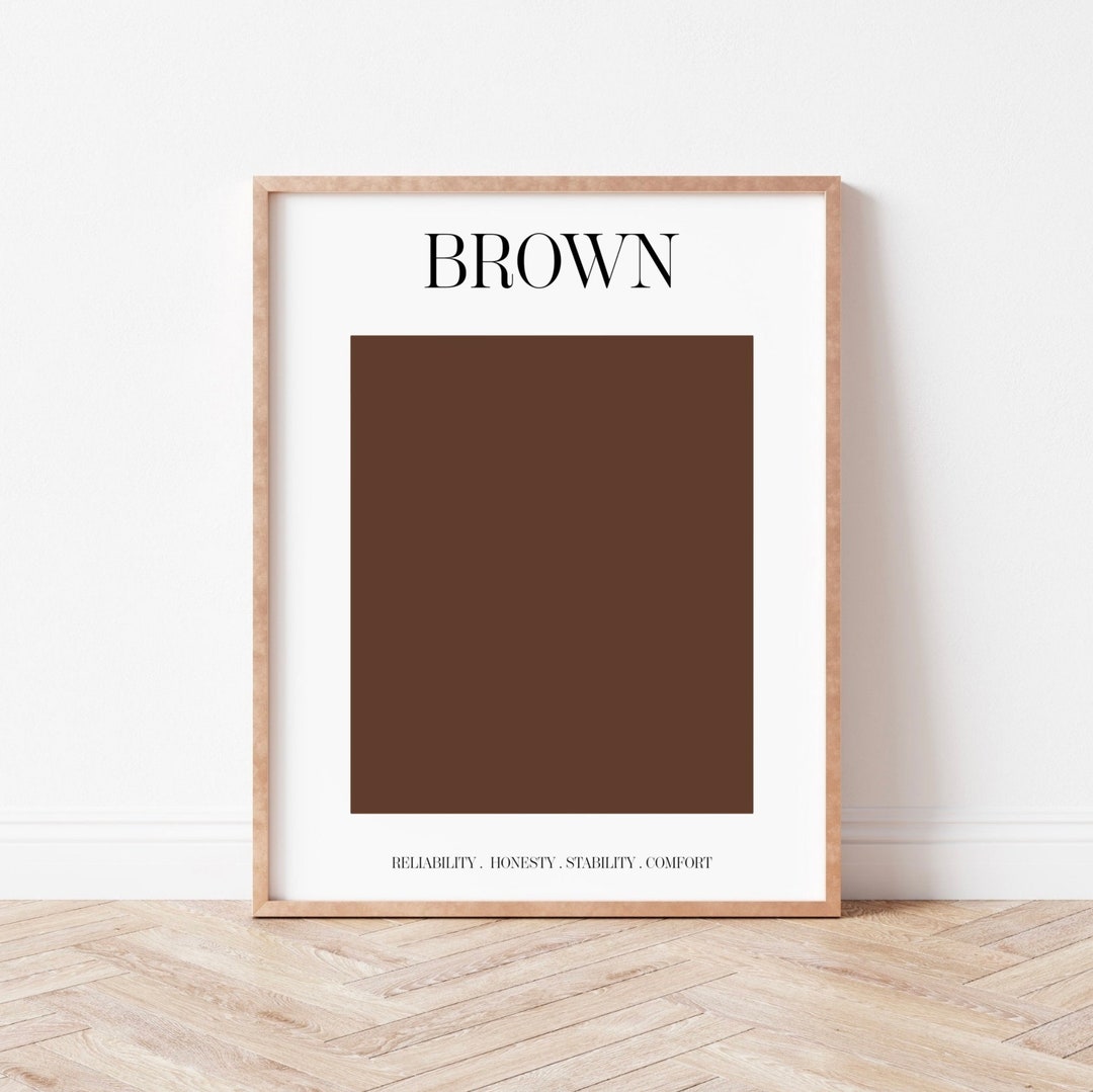 Brown Color Meaning Art Print Instant Download Printable Artwork Etsy