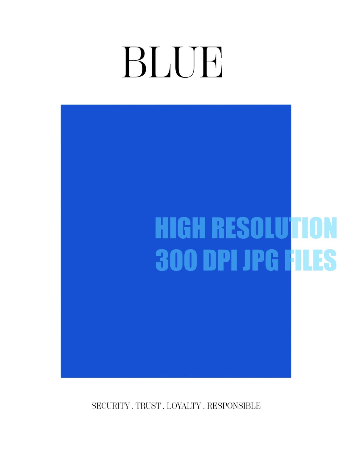 Blue Color Meanings Art Print Digital Download Printable Poster Etsy