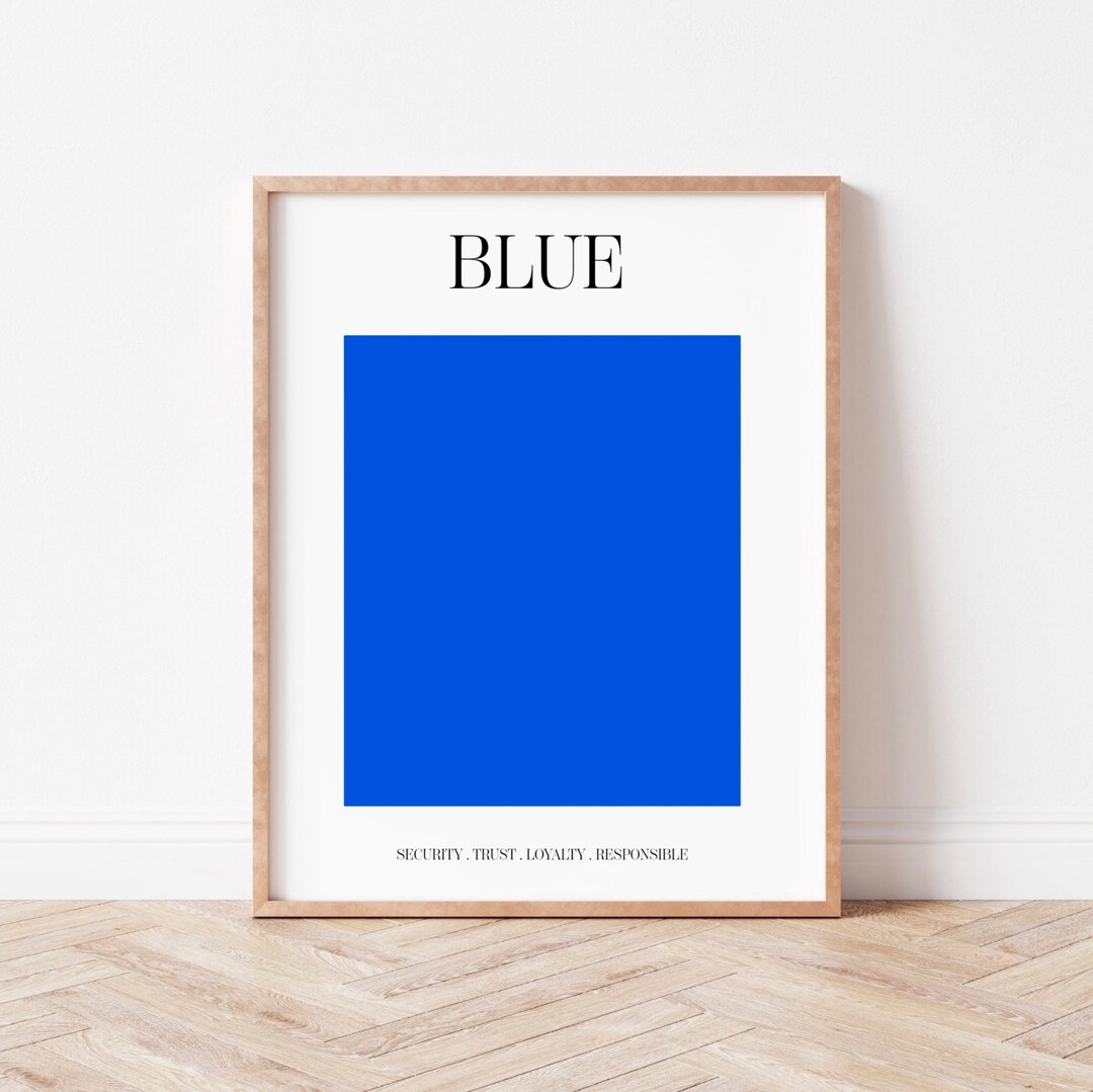 Blue Color Meanings Art Print Digital Download Printable Poster Etsy