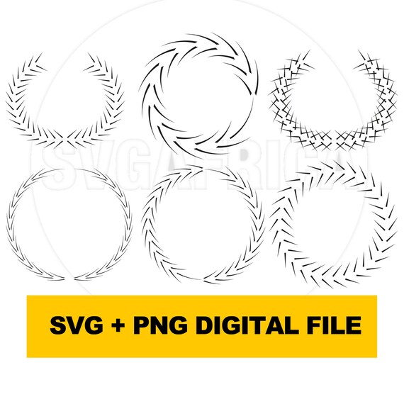 Spiky Wreath Bundle Svg Decorative Border Wreaths Cut File Etsy