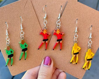 Heathers: The Musical 3d Printed Earrings - Chandler, Duke, Macnamara