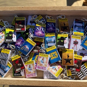 Miniature Playbills - Custom Broadway Musicals Tiny Adorable Covers Charms Keychains Jewelry