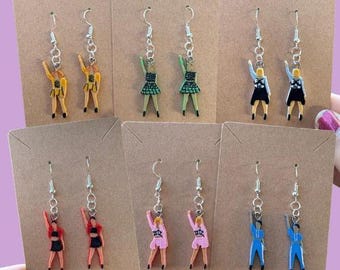 Six: The Musical 3d Printed Earrings Keychains - Aragon, Boleyn, Seymour, Cleves, Howard, Parr