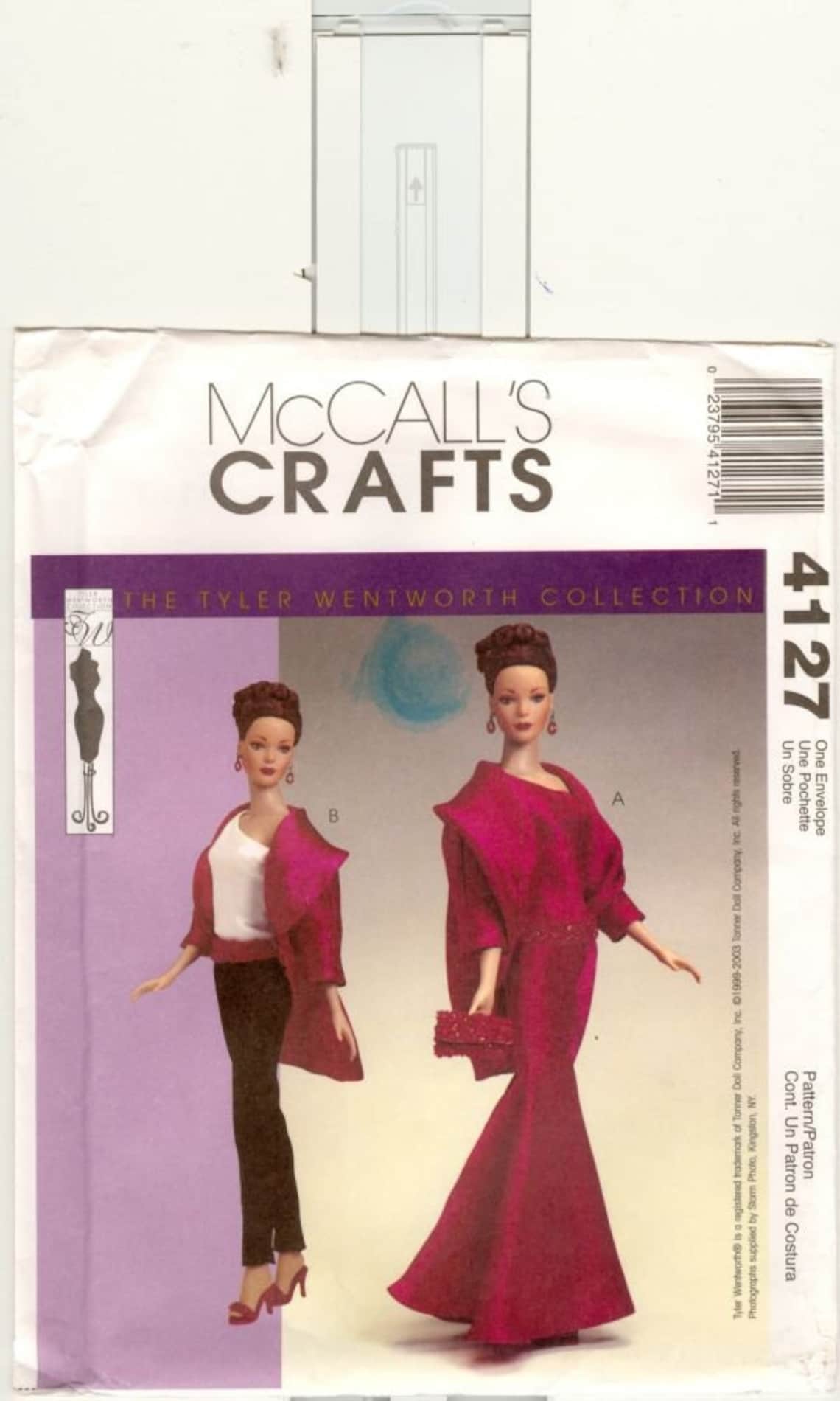 Mccall's Crafts 4127 Barbie Doll Dress Pattern in PDF - Etsy