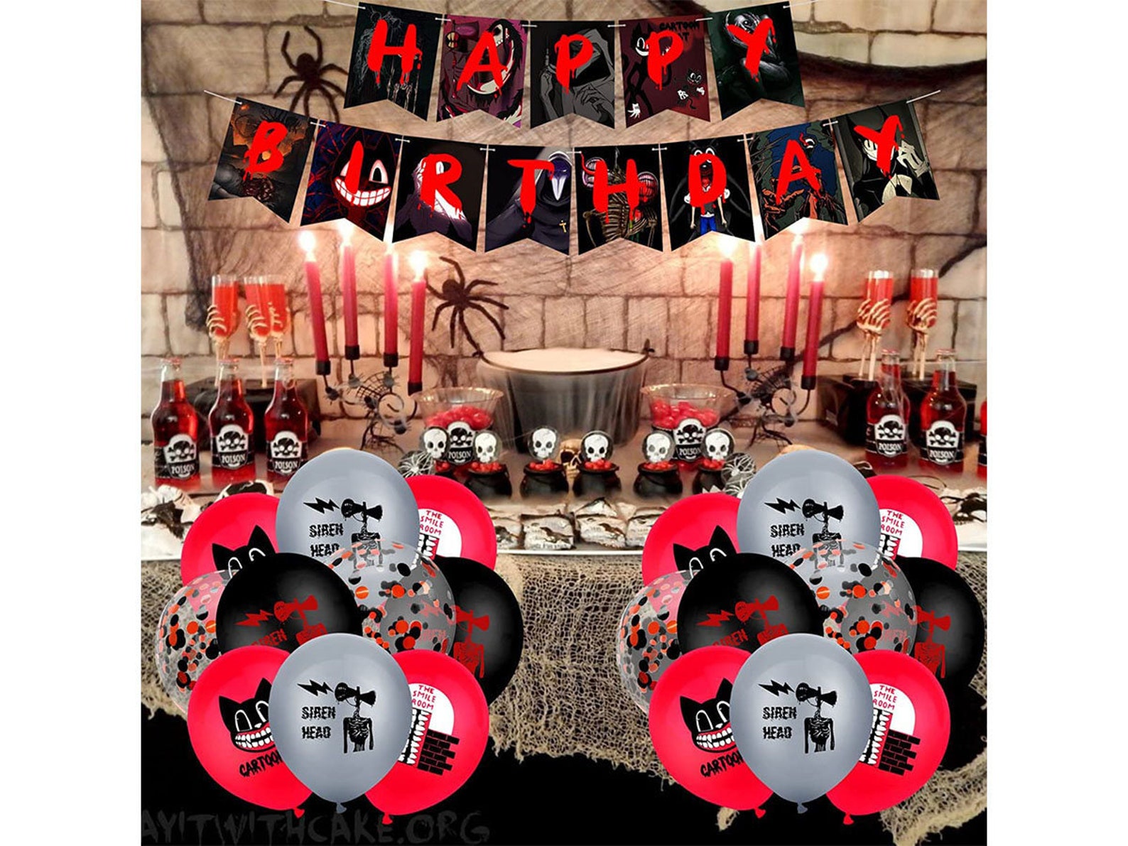 HONGFENG Sirens Head Birthday Party Supplies SetIncludes Etsy