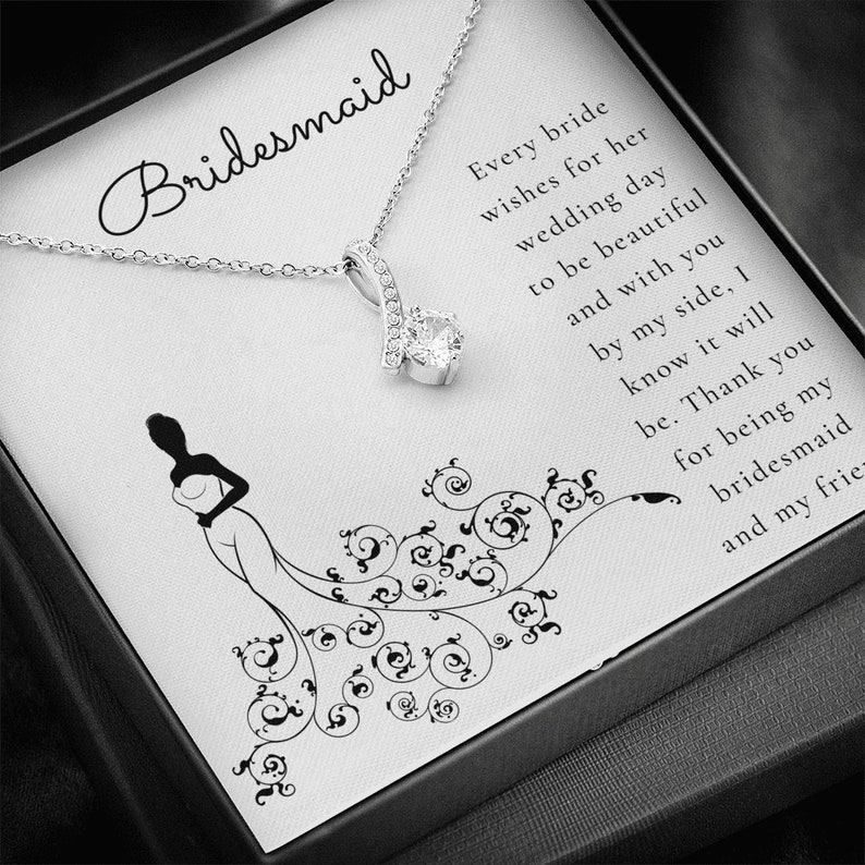 Alluring Beauty Bridesmaid Pendant Gift from Bride to Bridesmaid