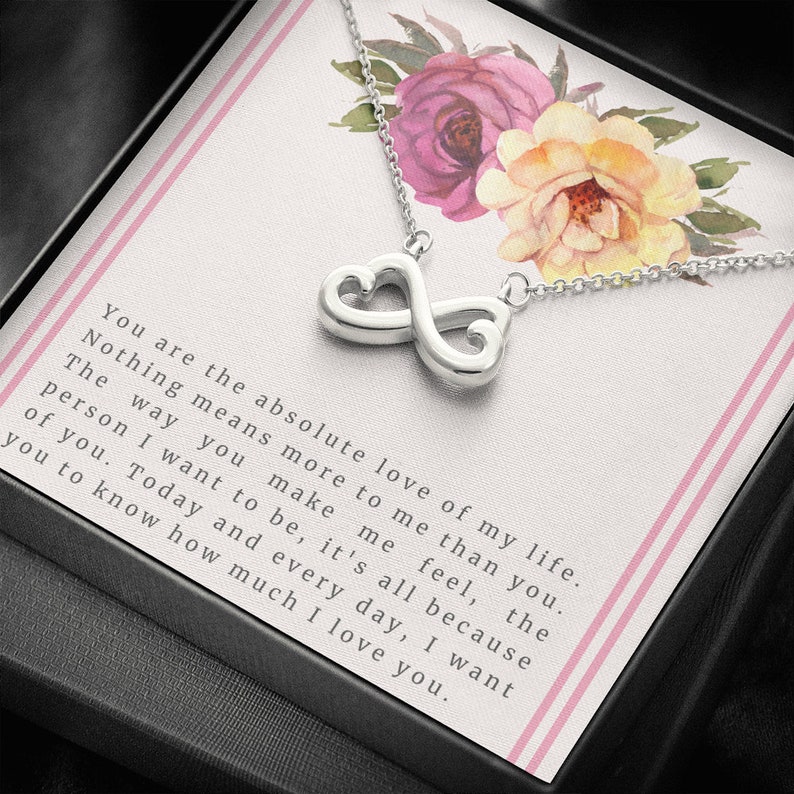 Infinity Hearts Necklace To My Love You are the love of my life