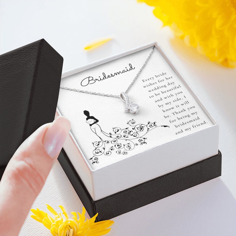 Alluring Beauty Bridesmaid Pendant Gift from Bride to Bridesmaid