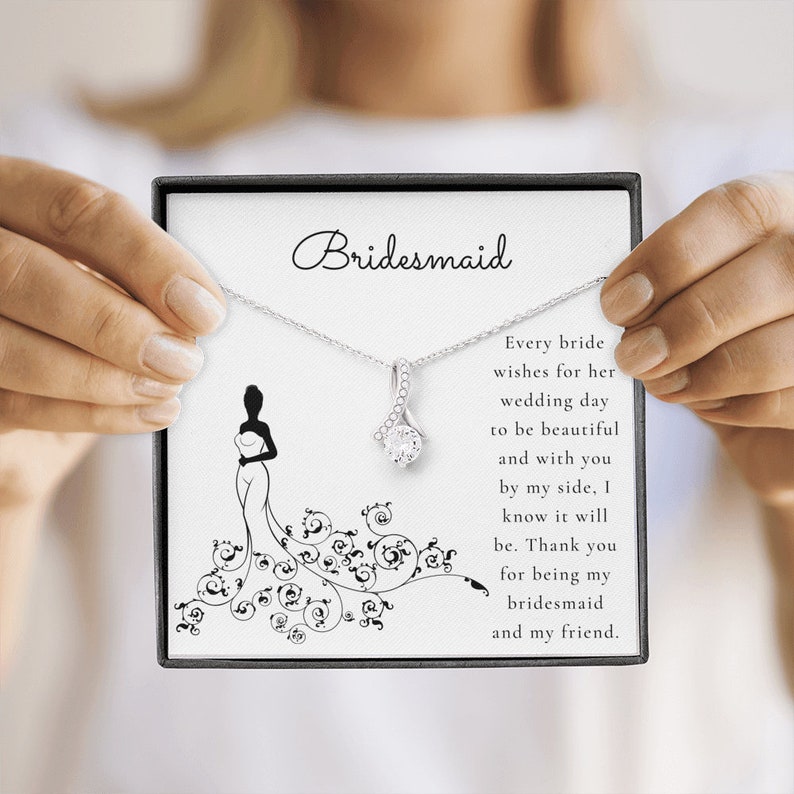 Alluring Beauty Bridesmaid Pendant Gift from Bride to Bridesmaid
