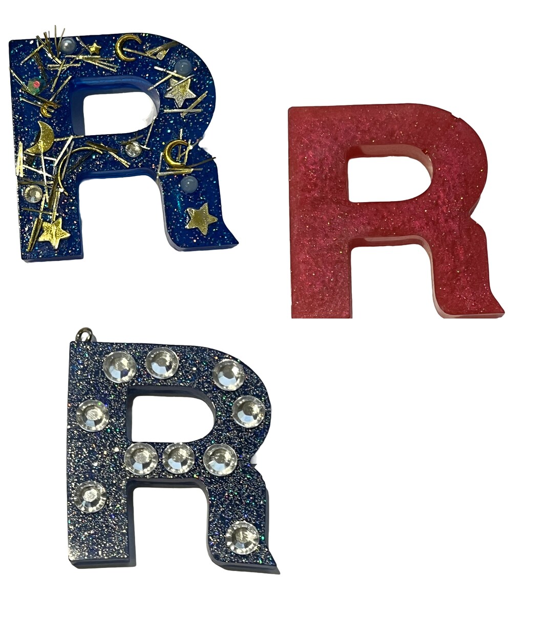 R Letter Alphabet Keyrings Keychain Sparkle Glitter - Etsy