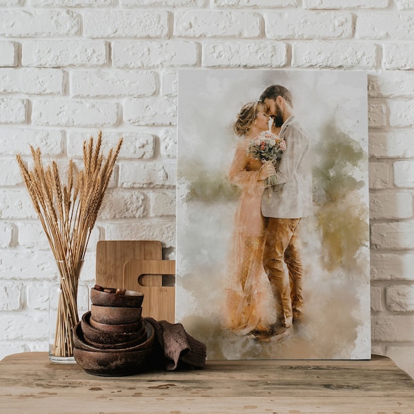 Handmade Photo Gifts Personalized, Custom Portrait, Anniversary Gift, Wedding Gift Couples, Birthday Gift For Her, Girlfriend Gift Christmas