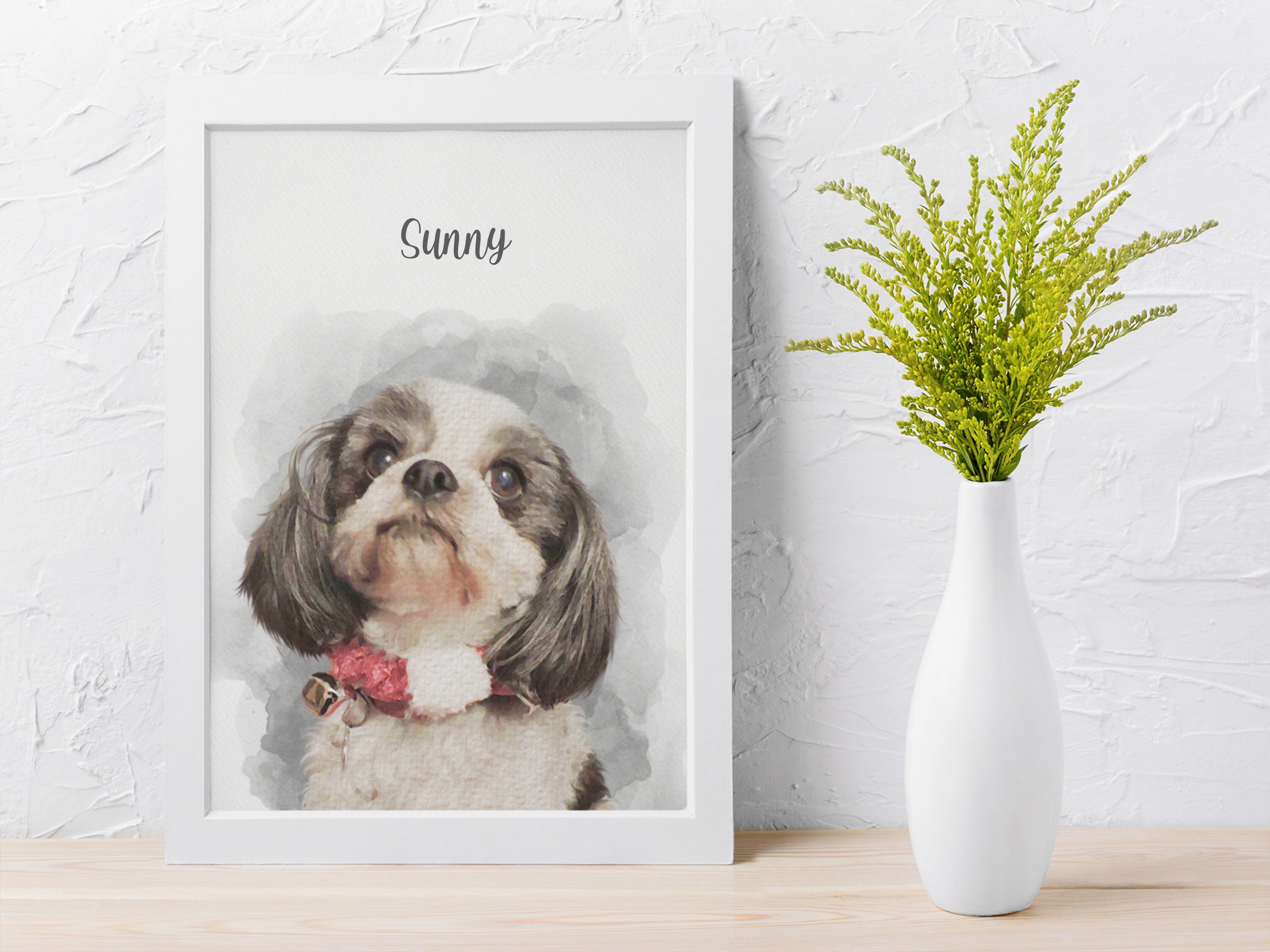Home Gifts, Pet Portrait From Photo, Christmas Gifts For Her/Him, Housewarming Gift, Dog Portrait, Pet Memorial, Gifts For Mom/Dad, Handmade