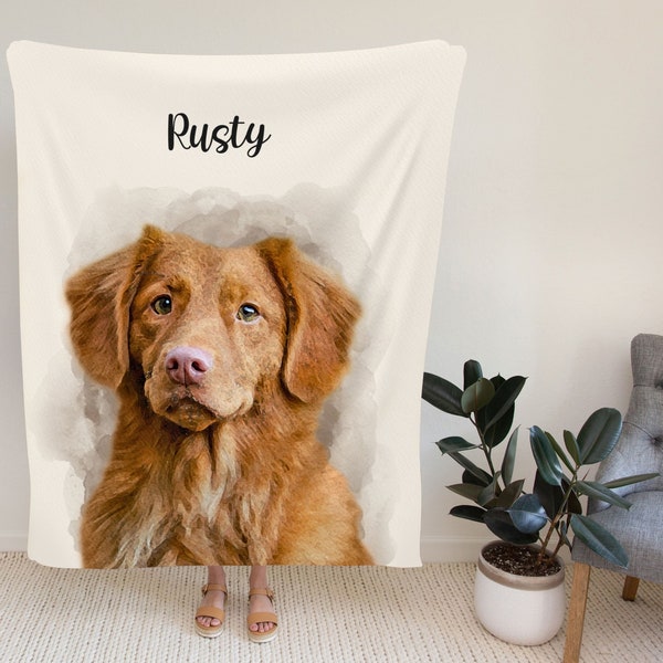 Custom Pet Blanket, Dog Blanket, Husband Gifts For Him, Dog Dad Gift, Dog Memorial Gift Pet, Dog Loss, Personalized Dog Lover Gift Dog Owner
