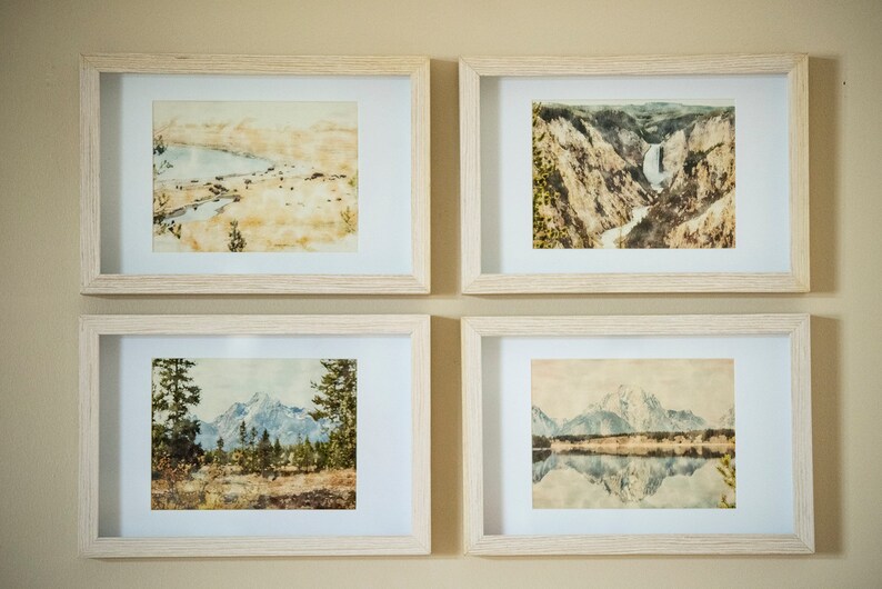 Buffalo PrintNational Park Bison Wall Art Yellowstone Home Decor Giclee Watercolor Yellowstone National Park PrintVacation Memories