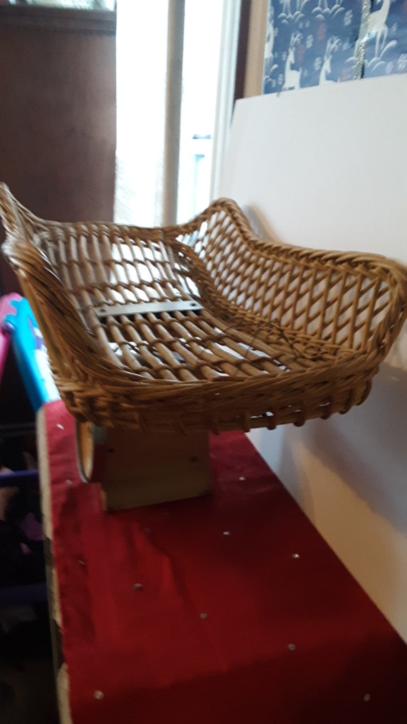 Vintage antique wicker basket baby scale circa 1930. Etsy