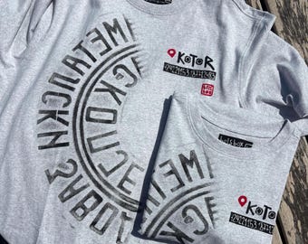 Kotor Manhole Cover Print T-Shirt, Montenegro Souvenir, Handprinted Street Art Tee, Unique Travel Gift