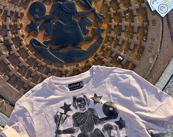 Oslo Manhole Cover T-shirt – Limited Edition Handmade Print – Urban Street Art Tee