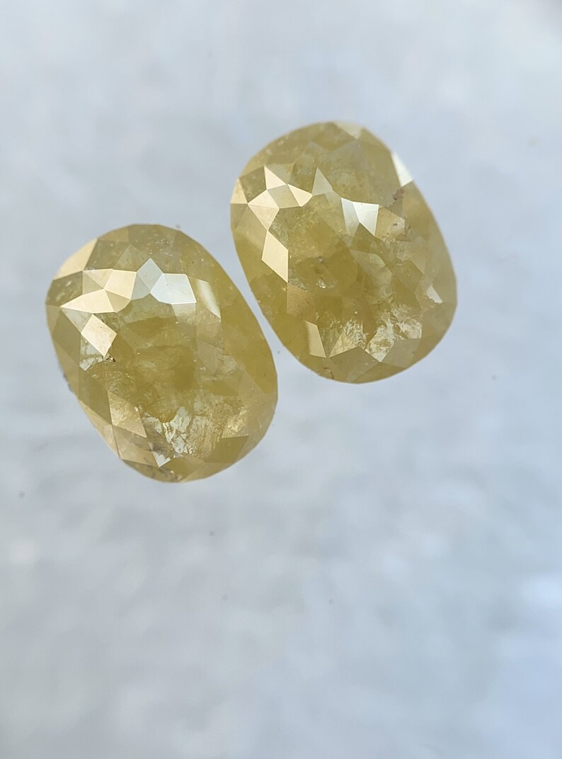 2.16 Carat Weight Natural Loose Diamond salt and pepper Diamond Oval shape Diamond Pair for Diamond Earring or Diamond ring 8.25X 6.14 MM