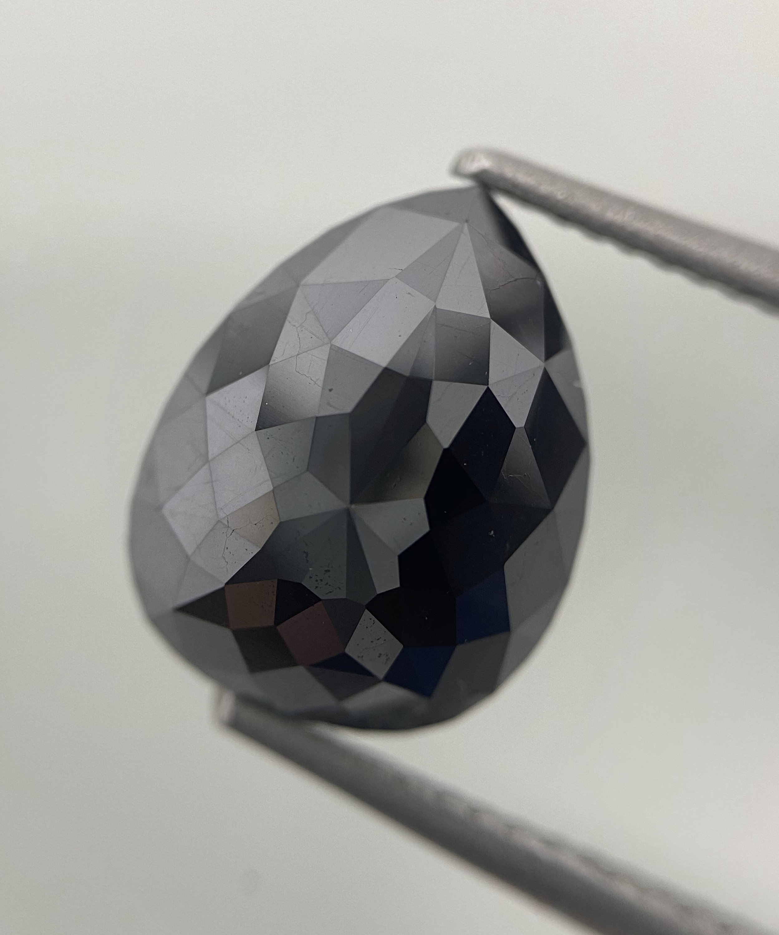 7.90 CT 11.88 X 9.42 Black Treated diamond pair for Etsy