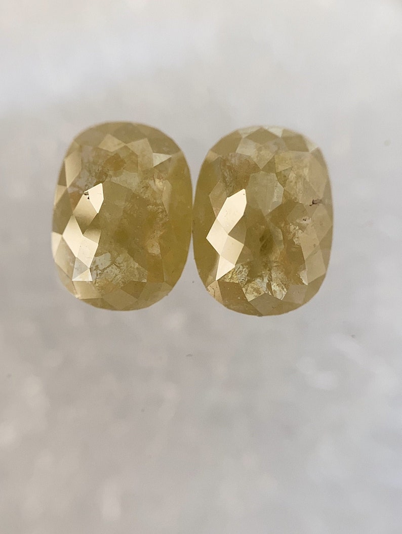 2.16 Carat Weight Natural Loose Diamond salt and pepper Diamond Oval shape Diamond Pair for Diamond Earring or Diamond ring 8.25X 6.14 MM
