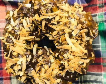 Keto German Chocolate Coconut Donuts, Gluten-Free Paleo Treat