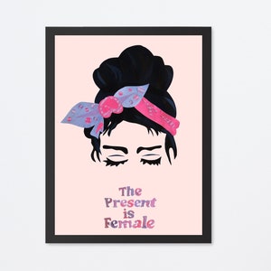 Feministisches Plakat, kokettästhetisches inspirierendes rosa Dekor von der ursprünglichen Collagen-Grafik, weibliches Ermächtigungsgeschenk für sie