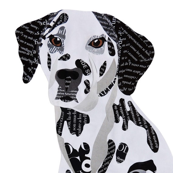 Black and white dog canvas outlet